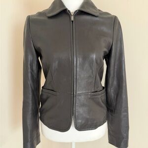 100% Genuine Leather Ann Taylor Women's Leather Jacket